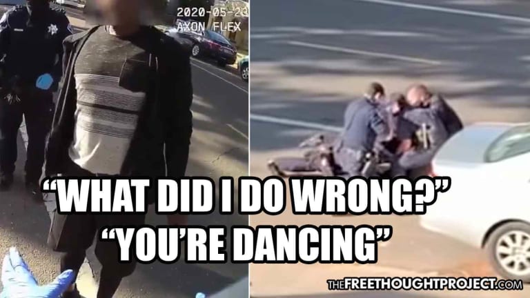WATCH: Half-Dozen Cops Attack, Arrest Innocent Man, Accusing Him of 'Dancing in the Street'
