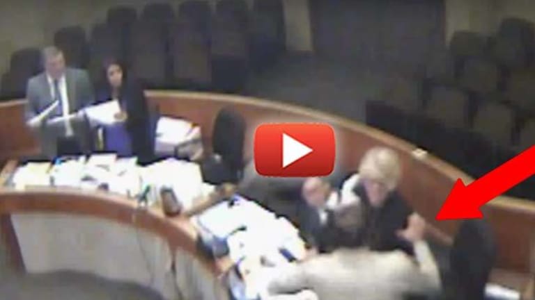 VIDEO: Cop Violently Attacks Attorney General in Courtroom for "Speaking Loudly"