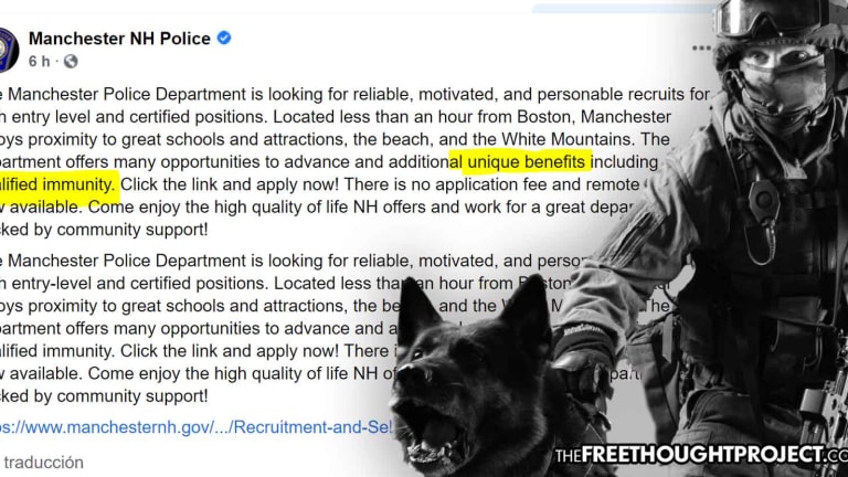 Police Dept Shamelessly Lists 'Qualified Immunity' as a 'Unique Benefit' in Job Posting