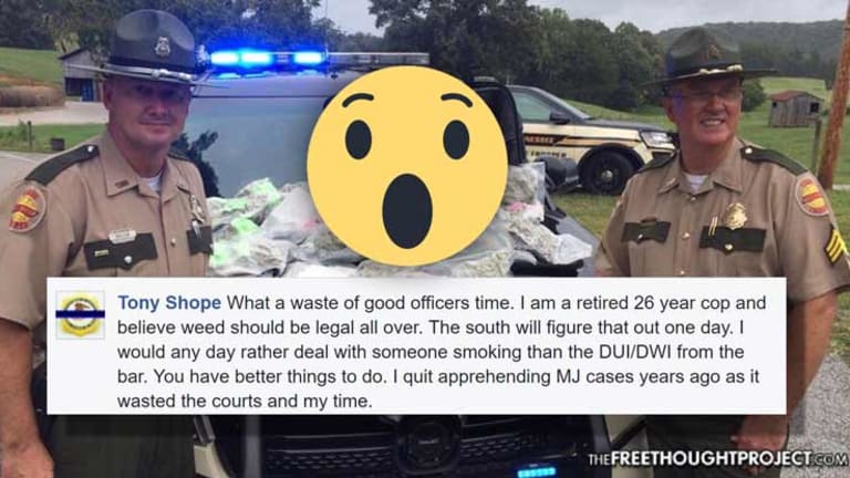Cops Bragging About Pot Bust on Facebook Get Owned by a Fellow Cop—"What a Waste"