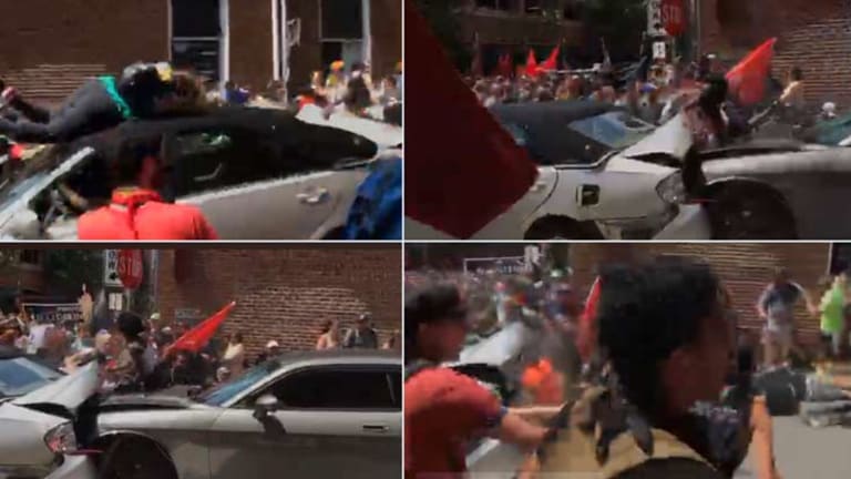 WATCH: Blacked Out Car Plows into Protesters in Charlottesville Then Flees the Scene