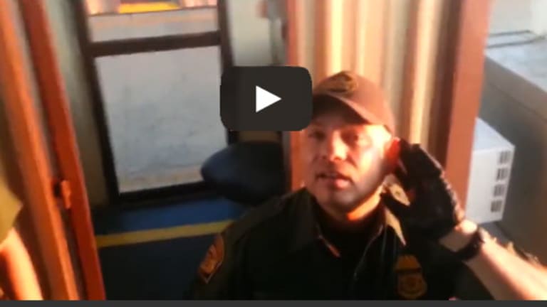 Trucker vs. Border Patrol: Trucker Wins, Even after this Tyrant Takes his Phone!