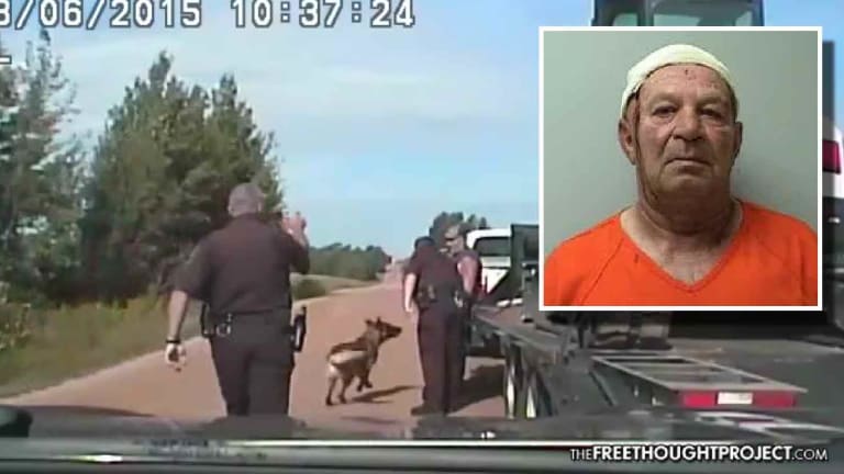 SHOCK VIDEO: Cops Force K9 to Maul 70-Year-Old Man's Head Over a DOT Sticker
