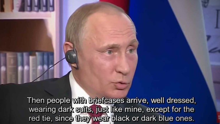WATCH: Putin Says US Presidents are Puppets, 'Men in Dark Suits' Rule DC