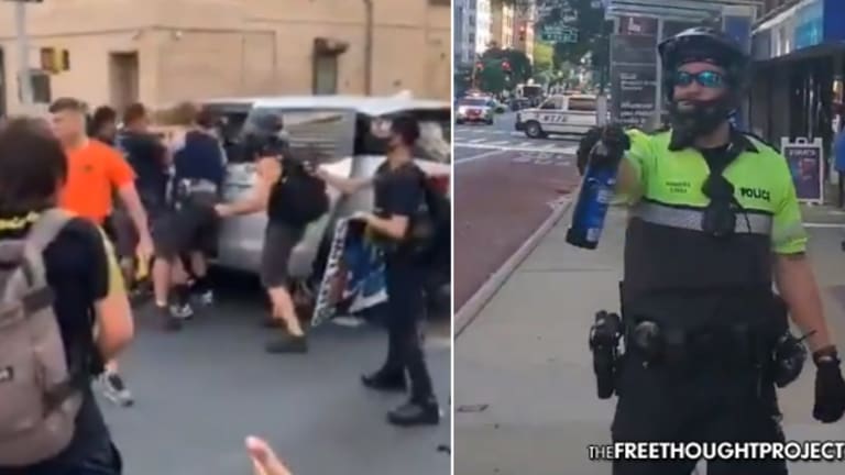 WATCH: Plainclothes NYPD Officers "Kidnap" Protester, Douse Bystanders With Pepper Spray