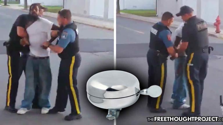 WATCH: Man Arrested Because Riding a Bike Without a Bell On It Is Illegal in a Police State