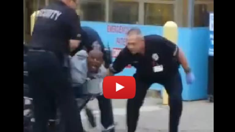 Facebook Video Shows a Disturbing Police/Security Assault on a Man in Front of a Hospital