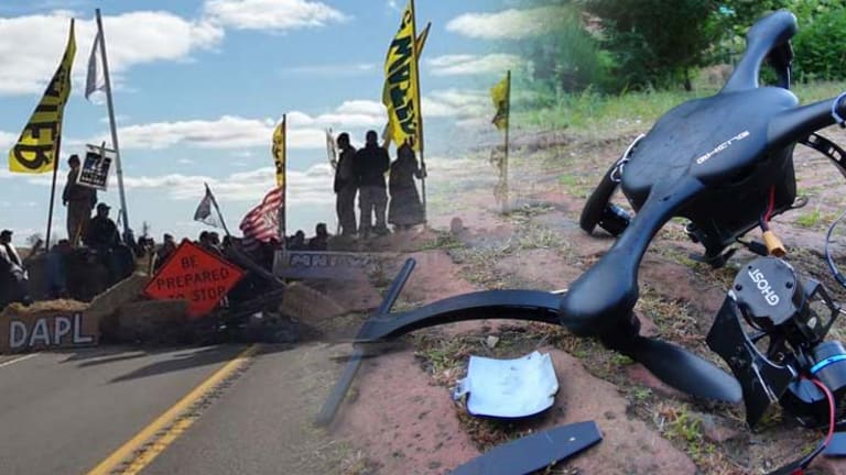 Mass Arrests at DAPL, Police Shoot Down Media Drones, as Natives Declare Treaty Rights