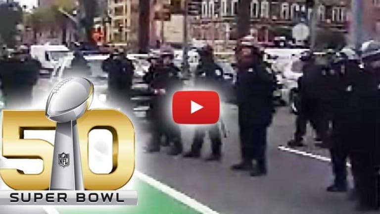 Super Bowl Takes Priority Over Humans As Riot Police 'Sweep Away' the Homeless Before Big Game