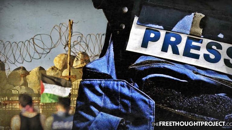 'Israeli Sniper' Shoots AP Cameraman Wearing a PRESS Vest as He Films Border Protest