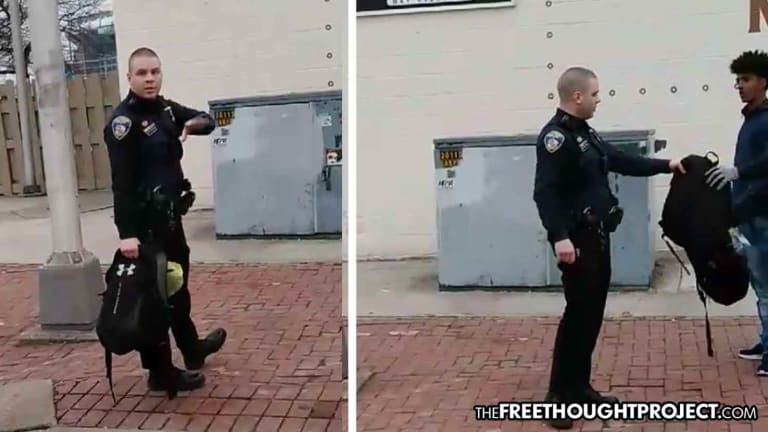 WATCH: Rights Flexing Citizen Owns Cop, Shuts Him Down for Trying to Steal Kids' Book Sacks