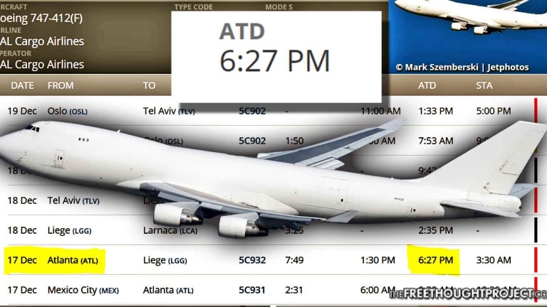 Flight Logs Show A Single Israeli Plane Secretly Flew Out of Atlanta During Airport Blackout