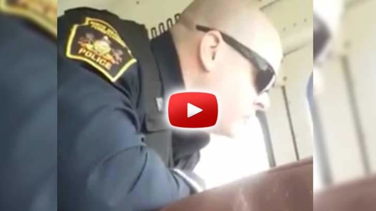 "Smile in my Face One More Time!" Cop Terrorizes Child on School Bus for Not Worshipping Him