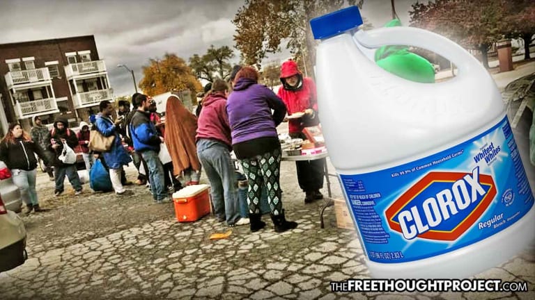 Gov't Denies Homeless People Food by Raiding Charity, Pouring Bleach on Food to Destroy It
