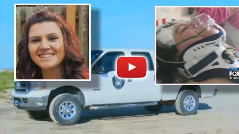 Woman Run Over by On-Duty Police Officer as She Sunbathed on the Beach