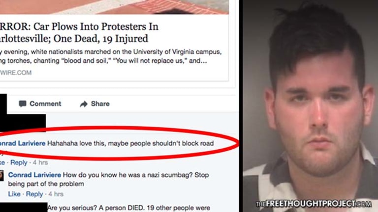 "Hahahaha Love This!": Cop Celebrates the Mowing Down of Protesters in Charlottesville on Facebook