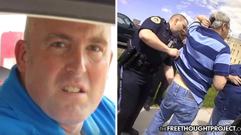 WATCH: Man Films Cop Breaking the Law, So a Dozen Bully Cops Harass Him and Steal His Camera
