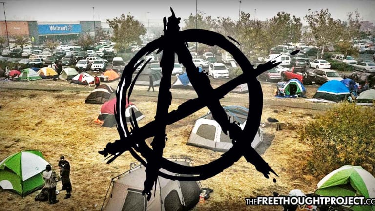 As Gov't Failed to Provide, Anarchists Stepped in to Help Fire Refugees Living in a Walmart Parking Lot