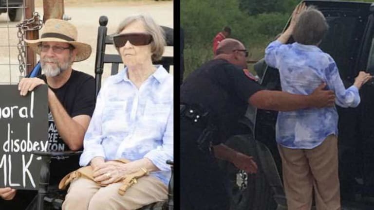 Police Arrest 92-Year-Old Blind Woman for Her Peaceful Protest Against Fracking