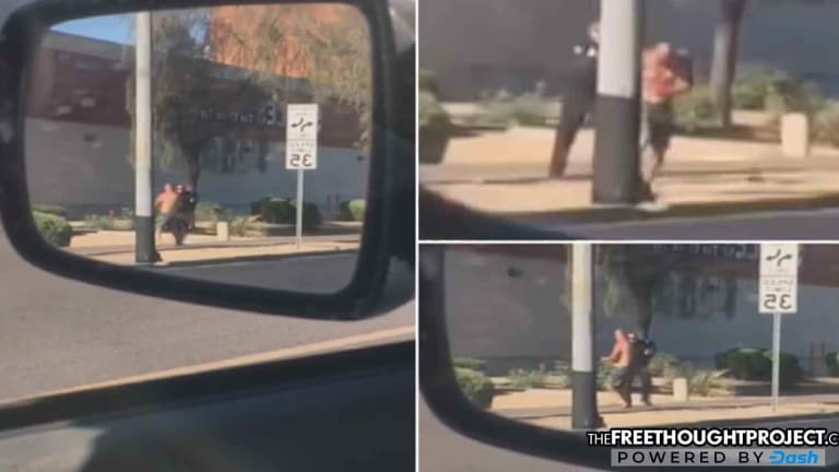 WATCH: Cop Kills Shirtless Man as He Walks Away from Him With One Hand in Cuffs
