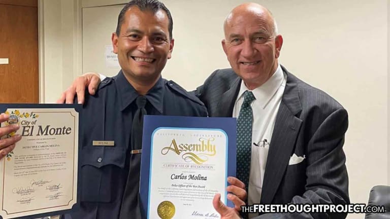 Cop Awarded Officer of the Year Despite Not Working a Single Day in 2020