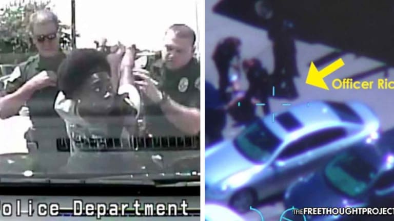 Cop Who Beat Innocent Woman and Kept Badge Caught on Video AGAIN Stomping a Man's Head