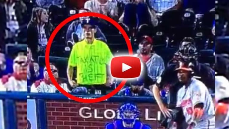 Man Buys Front Row Tickets to MLB Game to Make an Epic Political Statement - Fitting for Tax Day