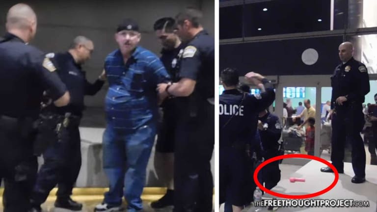 WATCH: Man Swarmed by Cops, Detained, Cuffed—for Carrying a Pink Dildo