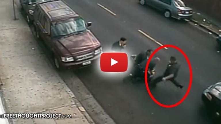 VIDEO: Cops Mistake Man for Bike Thief, Tackle, Cuff Him -- Crazed Cop Then Kicks His Face In