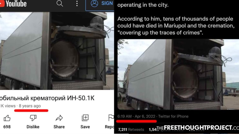Fact Checkers Silent as 8yo Image Goes Viral, Claiming It's a "Russian Mobile Crematorium" in Mariupol