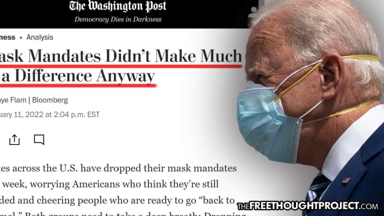 WaPo Quietly Admits Masks Didn't Work As Covid Tyrants Draw the Wrath They Deserve