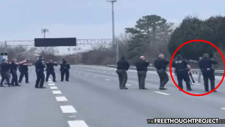 Over a Dozen Cops Surround Man Holding a Tiny Box Cutter, Execute Him Like a Firing Squad