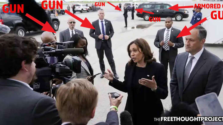 Kamala Harris and Joe Biden Call for Disarming Americans While Completely Surrounded by Guns