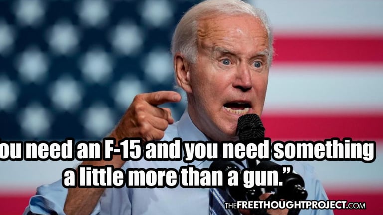 Biden Tells 'Brave Right Wing Americans' 2nd Amendment is No Match for His F-15s