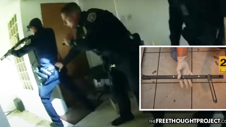 WATCH: A Dozen Cops Corner Mentally Ill Man in His Bathroom, Execute Him for Holding Flimsy Desk Part