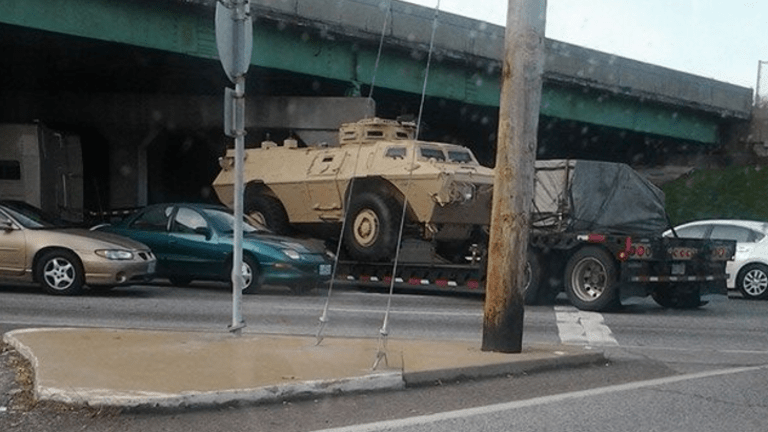 Armored Vehicles and Military Choppers Spotted Near Ferguson Prior to Grand Jury Decision