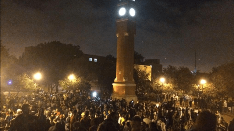 Massive Demonstration at St Louis University for Mike Brown and VonDerrit Myers