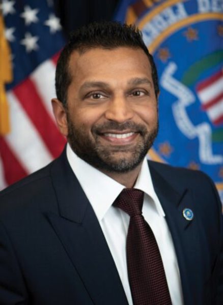 Kash Patel, F.B.I. director, Feb. 25, 2025. (Wikimedia Commons, Public domain)