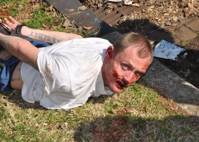 hogtied beaten