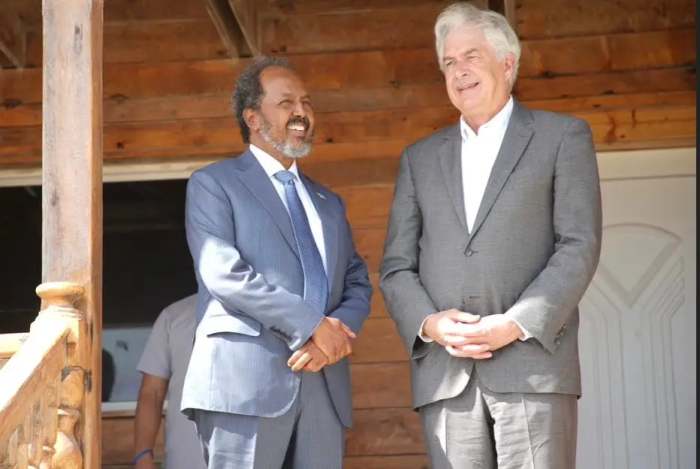 Somali president Hassan Sheikh Mohamud and CIA chief William Burns, 2024