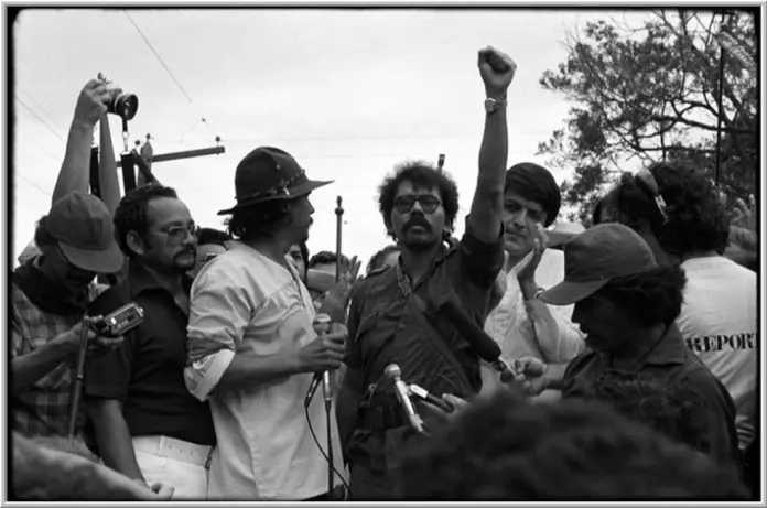 Daniel Ortega after the Sandinista triumph in 1979. [Source: circulobolivarianofabriciojeda.blogspot.com]