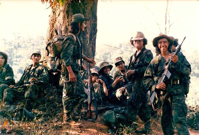 A group of Contras after a firefight, January 1, 1987. [Source: consortiumnews.com]