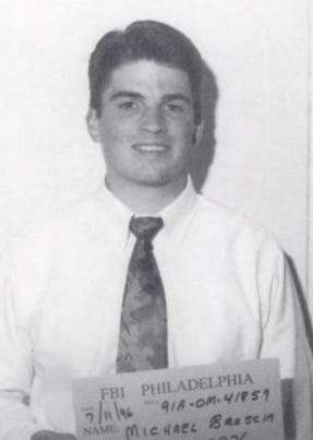 Michael William Brescia’s FBI mugshot. Compare with FBI BOLO sketch for John Doe #2 Above.