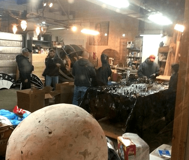 Undercover police photographed during the Friday night raid at an opening at the Loren Naji gallery in Ohio City. (Courtesy Cool Cleveland)