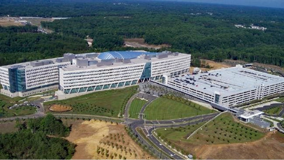 The $1.8 billion headquarters for the NGA headquarters in Fort Belvoir, Virginia, where Hale worked. [Source: electrospace.net]