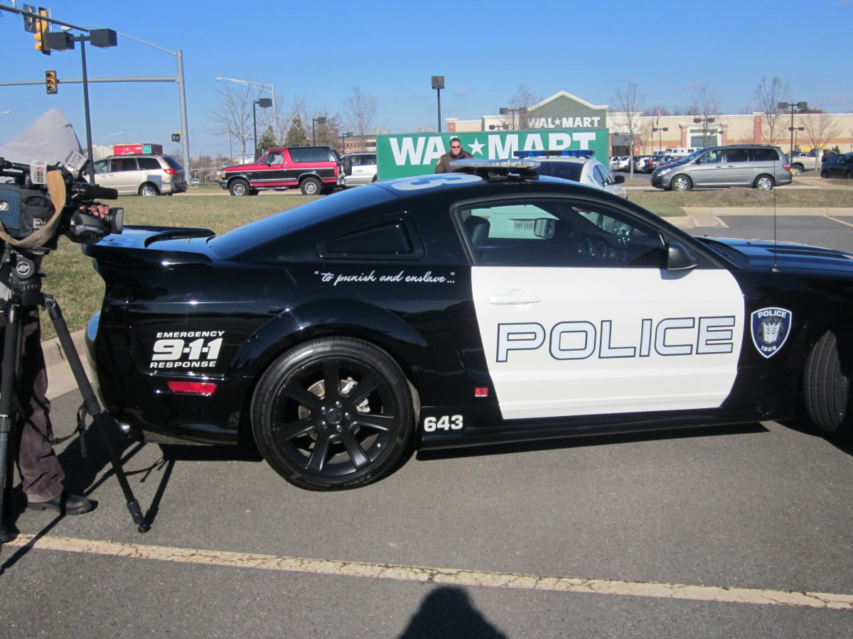 A “Barricade” model Ford Mustang from the movie Transformers