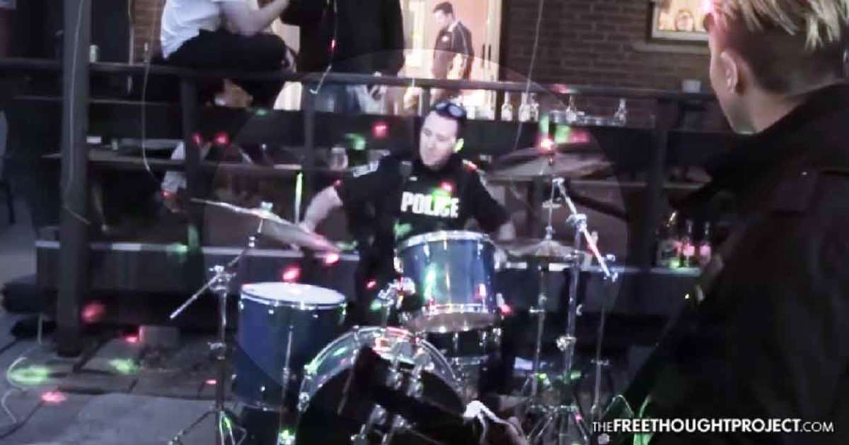 WATCH Cop Responds to Music Noise Complaint by Shredding on the Drums