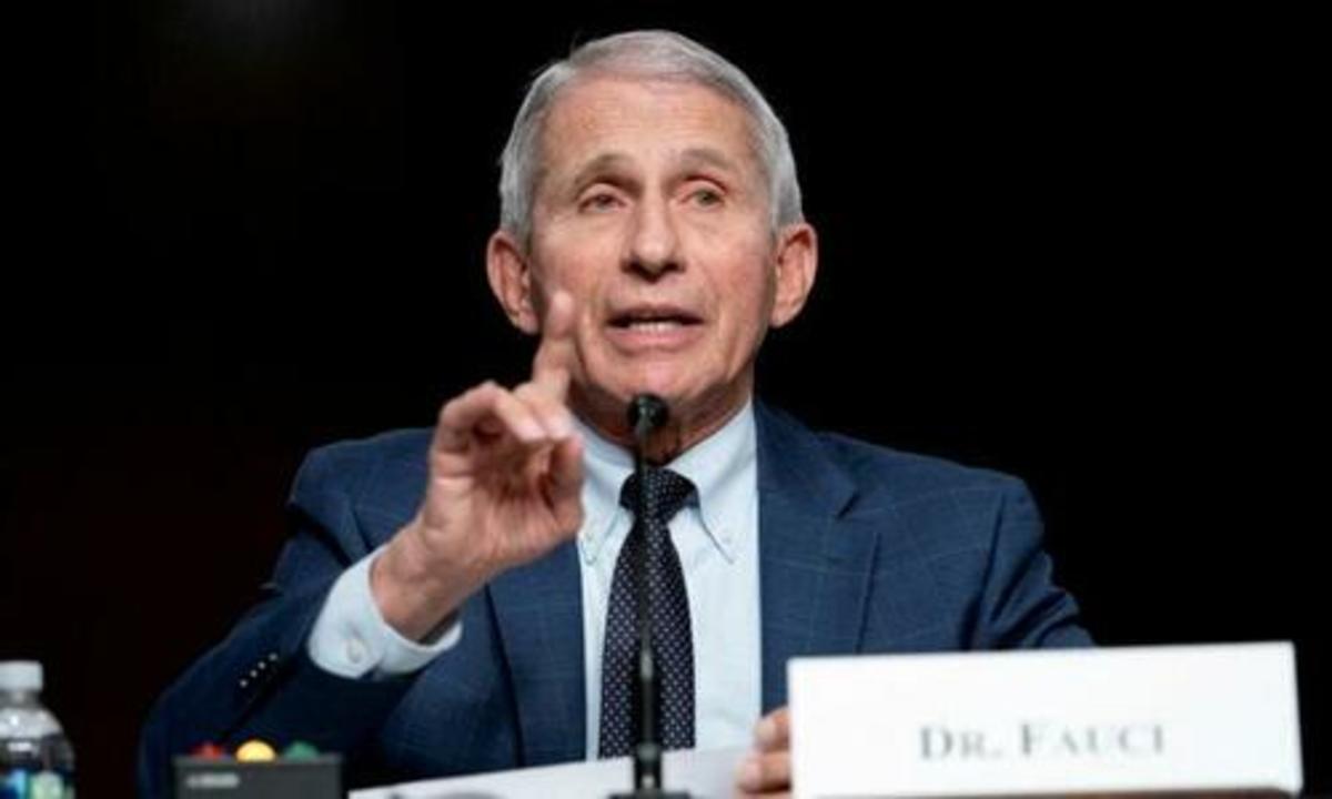 Dr. Anthony Fauci, director of the National Institute of Allergy and Infectious Diseases, responds to questions during a congressional hearing in Washington in a file image. (Greg Nash/Pool via Reuters)