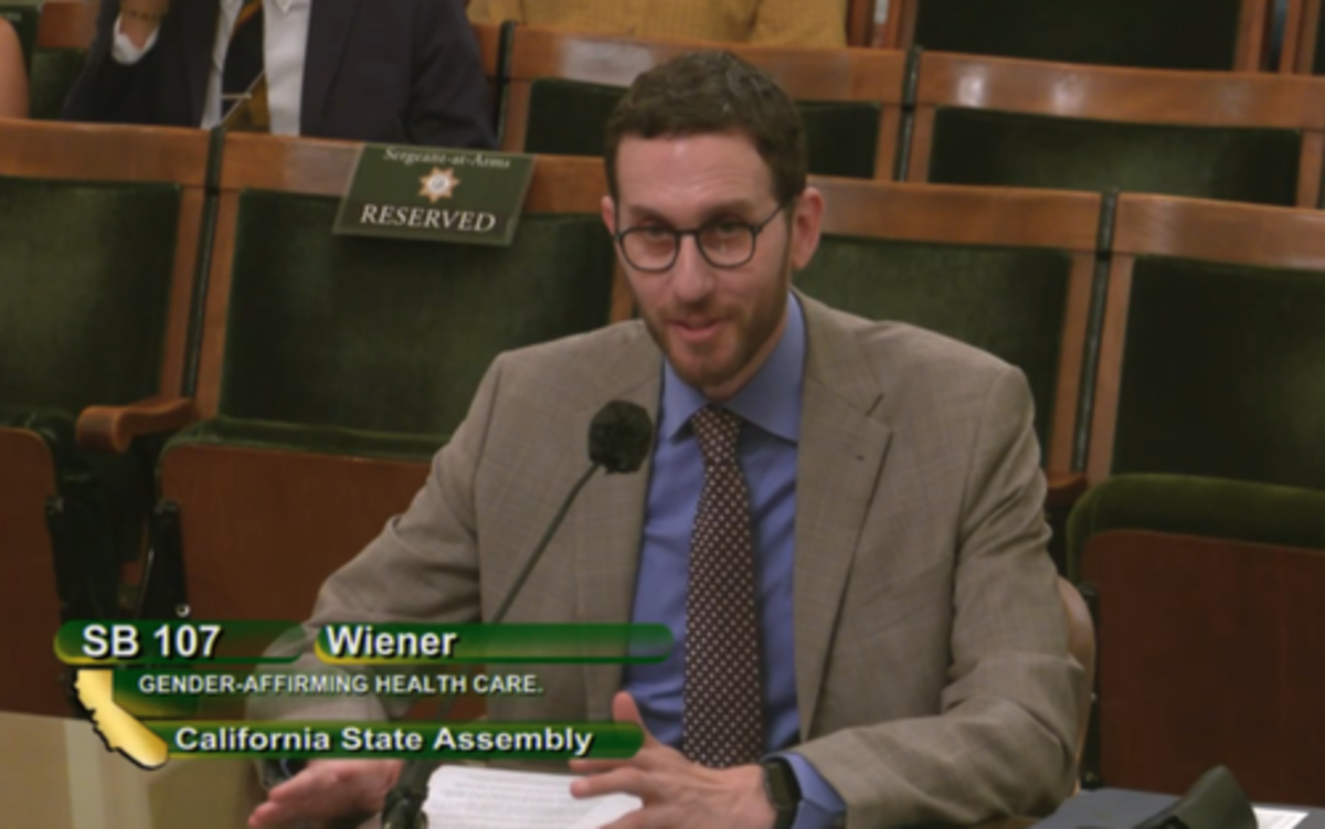 State Sen. Scott Wiener (D-San Francisco) speaks at an Assembly committee hearing for Senate Bill 107 in Sacramento on June 28, 2022. (Screenshot)