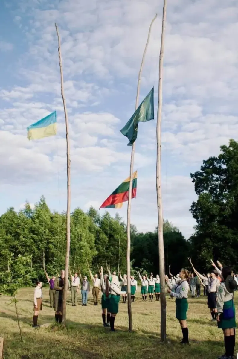 Opening ceremonies at the Lithuanian scout camp “Iskra” with Plast scouts, 2022